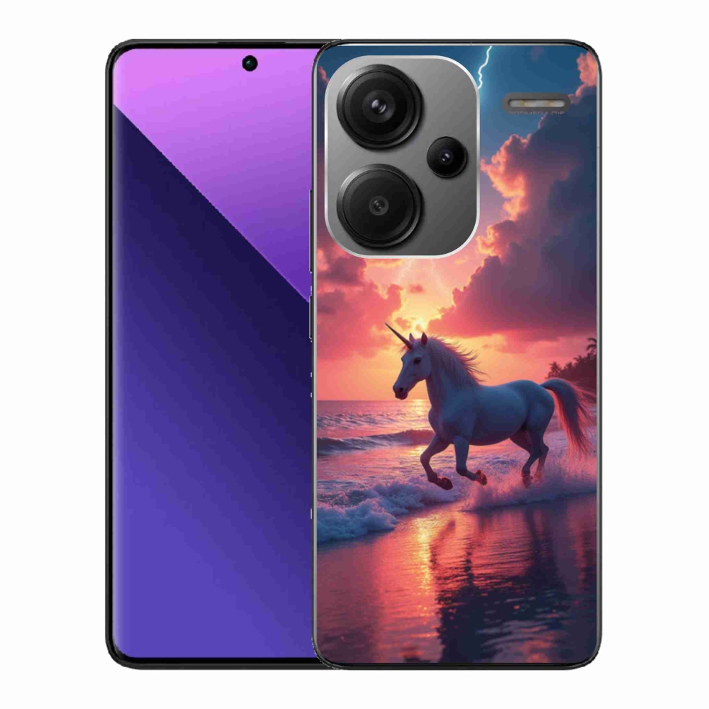 Gélový kryt mmCase na Xiaomi Redmi Note 13 Pro+ 5G - jednorožec na pláži