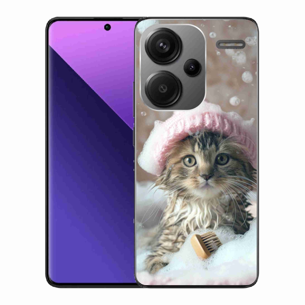 Gélový kryt mmCase na Xiaomi Redmi Note 13 Pro+ 5G - mačiatko a kúpeľ