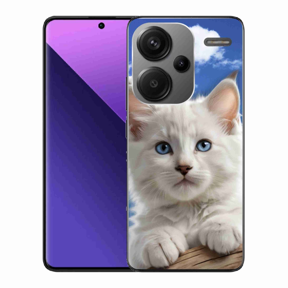 Gélový kryt mmCase na Xiaomi Redmi Note 13 Pro+ 5G - mačiatko a oblaky