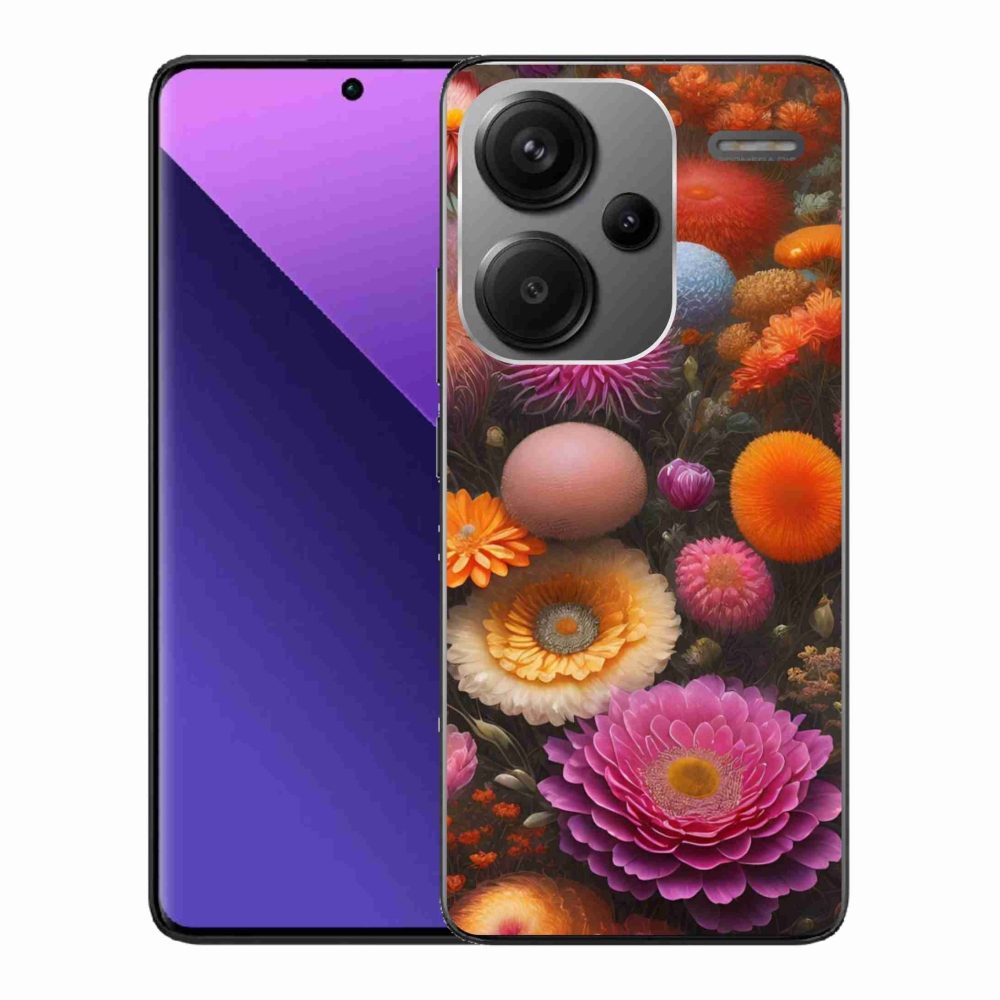 Gélový kryt mmCase na Xiaomi Redmi Note 13 Pro+ 5G - kvetinová kompozícia