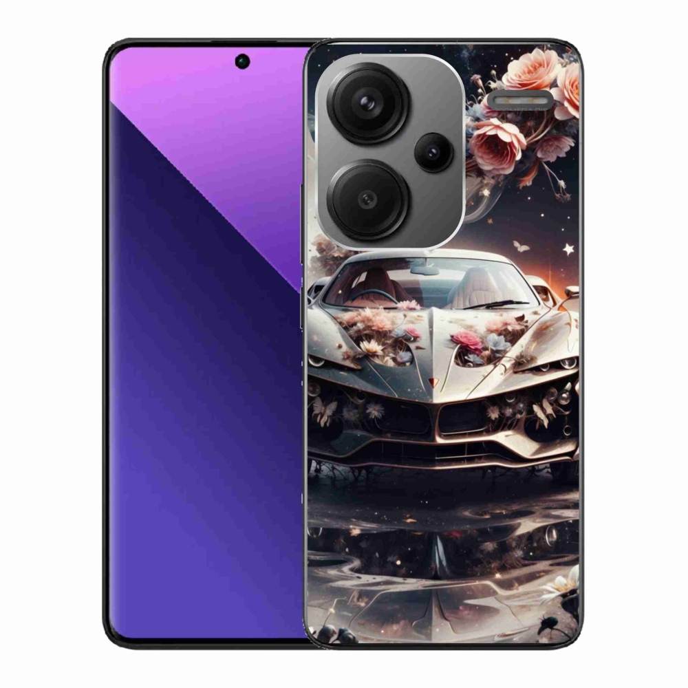 Gélový kryt mmCase na Xiaomi Redmi Note 13 Pro+ 5G - kvetinové šProtové vozidlo