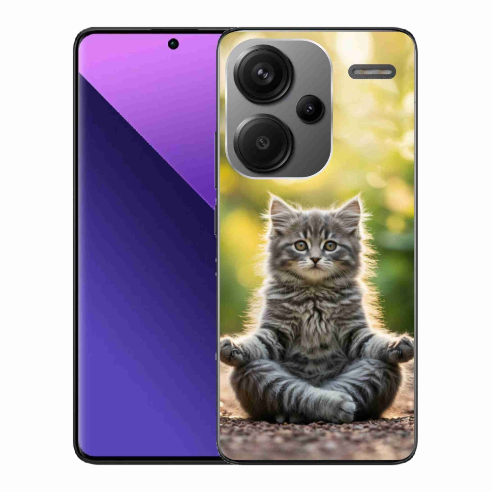 Gélový kryt mmCase na Xiaomi Redmi Note 13 Pro+ 5G - meditujúce mačiatko