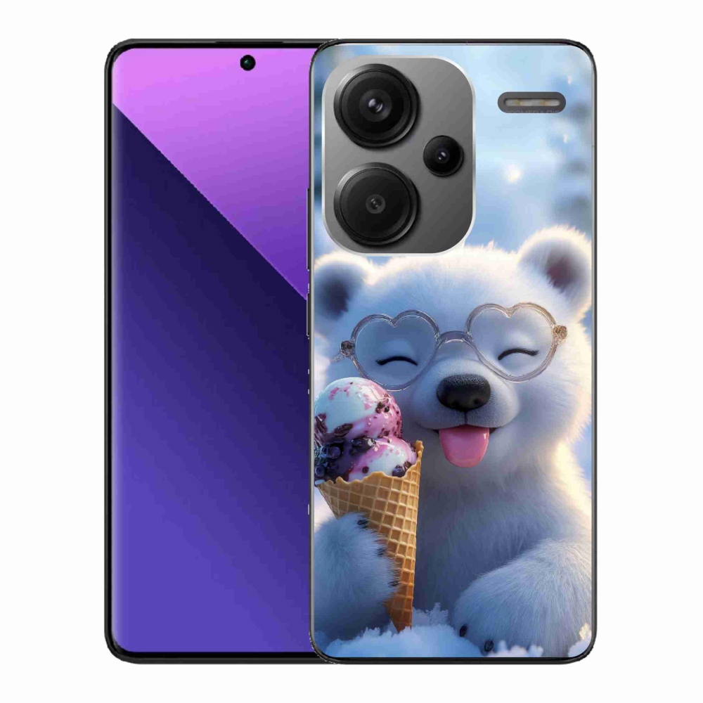 Gélový kryt mmCase na Xiaomi Redmi Note 13 Pro+ 5G - medvedík so zmrzlinou