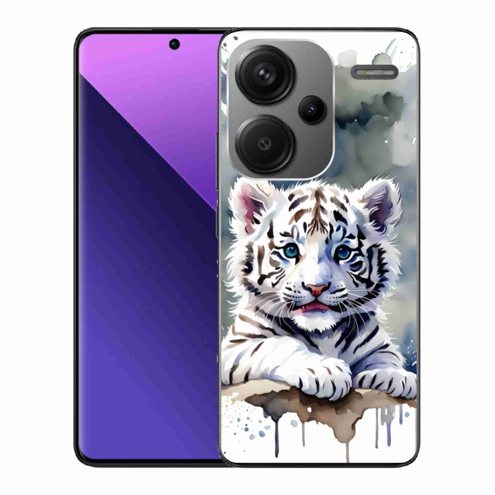 Gélový kryt mmCase na Xiaomi Redmi Note 13 Pro+ 5G - mláďa bieleho tigra