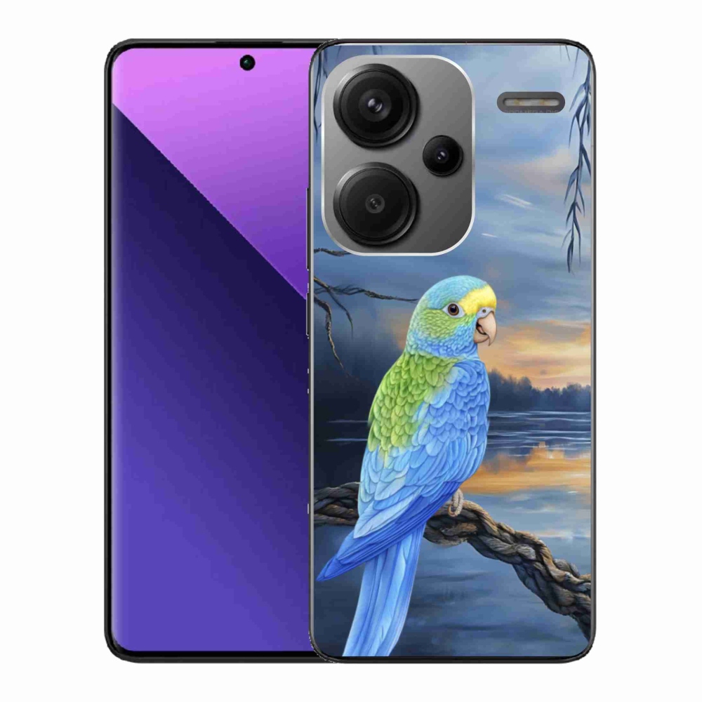 Gélový kryt mmCase na Xiaomi Redmi Note 13 Pro+ 5G - modrý papagáj