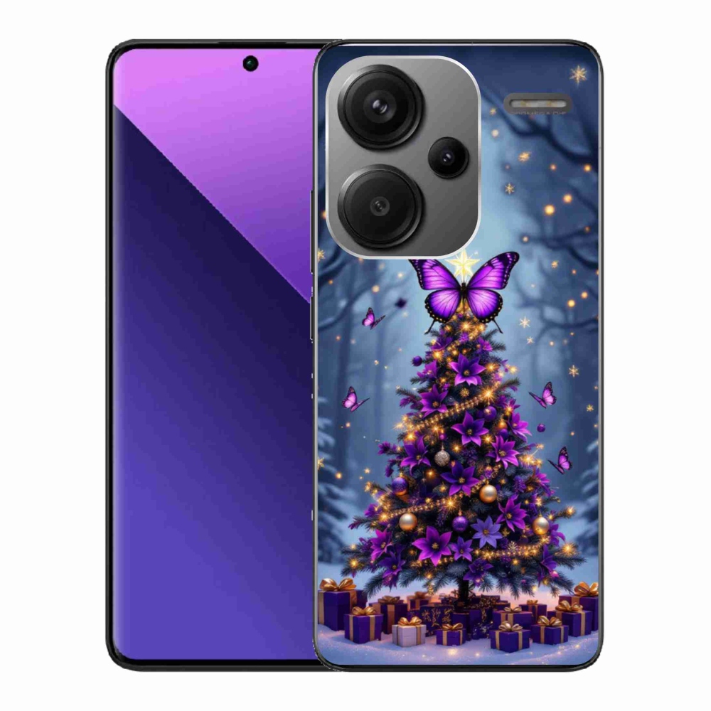 Gélový kryt mmCase na Xiaomi Redmi Note 13 Pro+ 5G - motýlí vianočný stromček