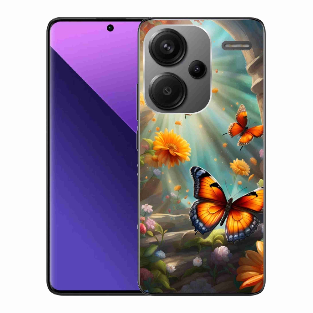 Gélový kryt mmCase na Xiaomi Redmi Note 13 Pro+ 5G - motýlia záhrada 2