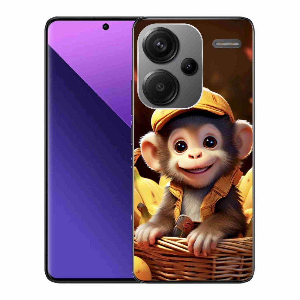 Gélový kryt mmCase na Xiaomi Redmi Note 13 Pro+ 5G - opice v košíku
