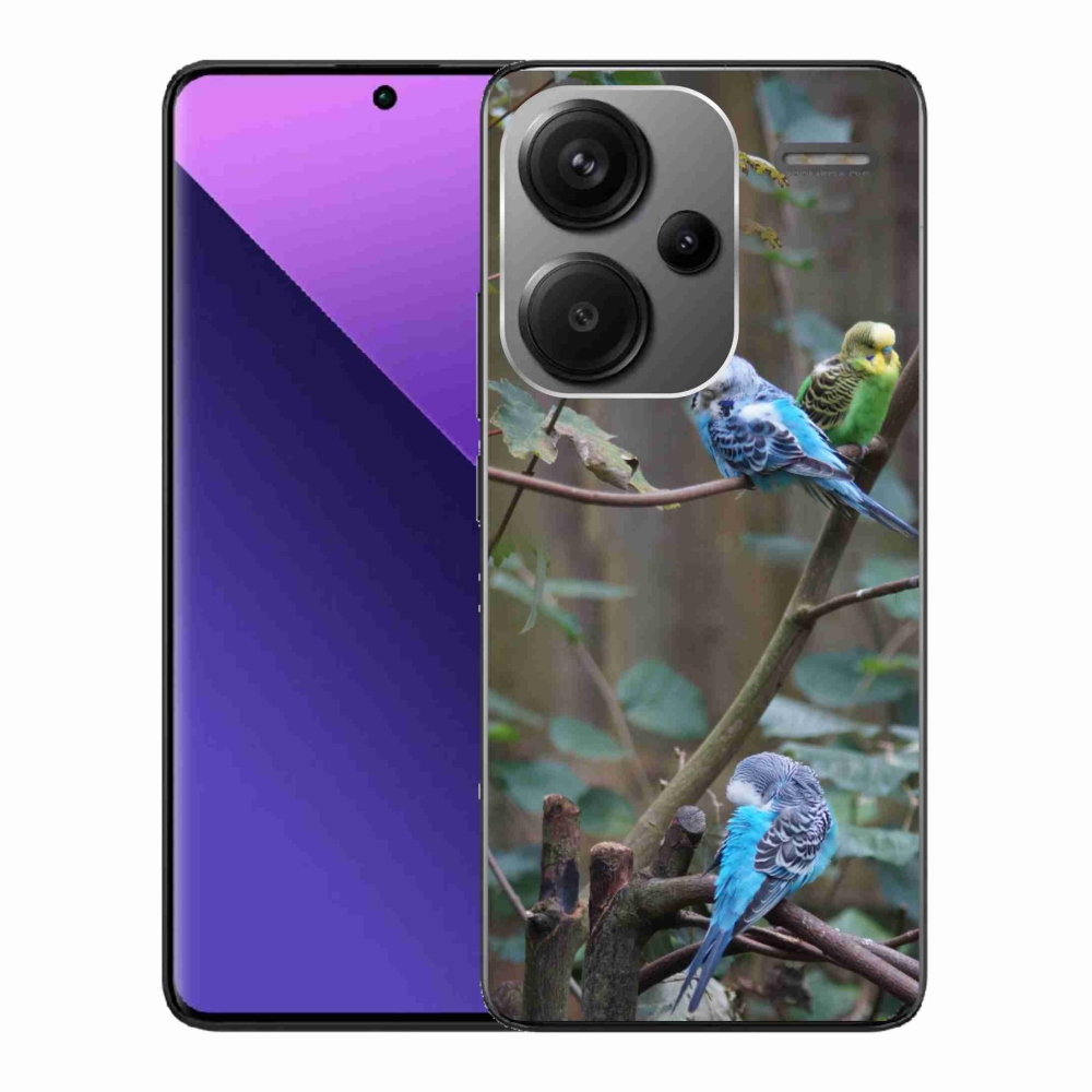 Gélový kryt mmCase na Xiaomi Redmi Note 13 Pro+ 5G - papagáje na vetve