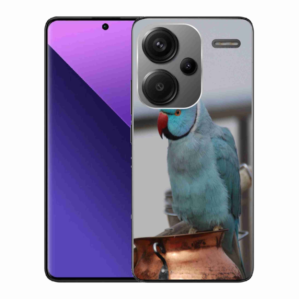 Gélový kryt mmCase na Xiaomi Redmi Note 13 Pro+ 5G - papagáj alexander modrý