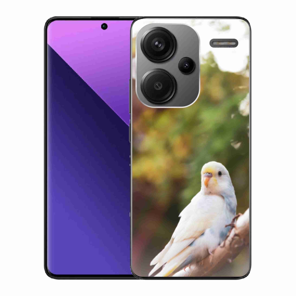 Gélový kryt mmCase na Xiaomi Redmi Note 13 Pro+ 5G - papagáj andulka biela