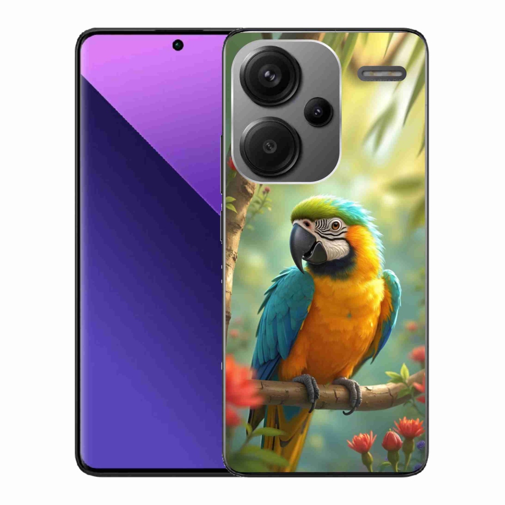 Gélový kryt mmCase na Xiaomi Redmi Note 13 Pro+ 5G - papagáj ara modrožltá
