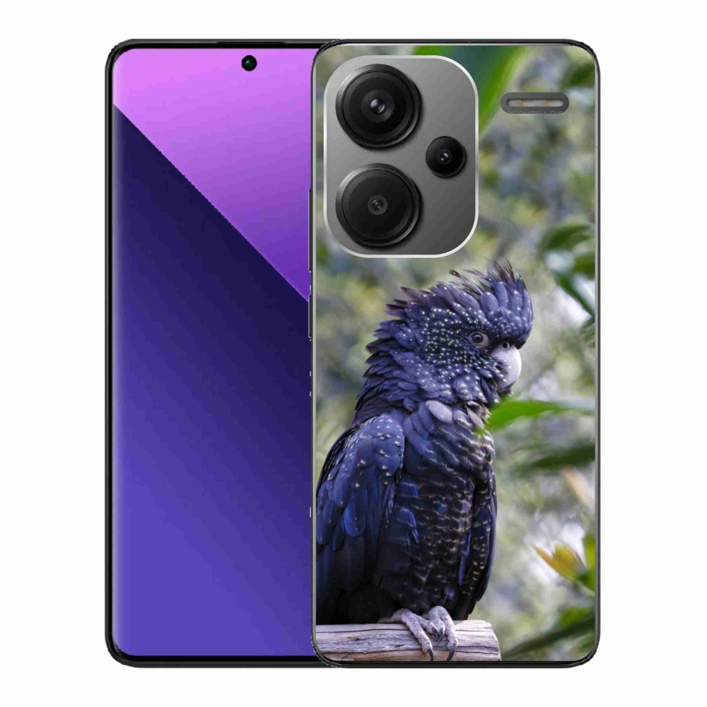 Gélový kryt mmCase na Xiaomi Redmi Note 13 Pro+ 5G - papagáj kakadu čierny