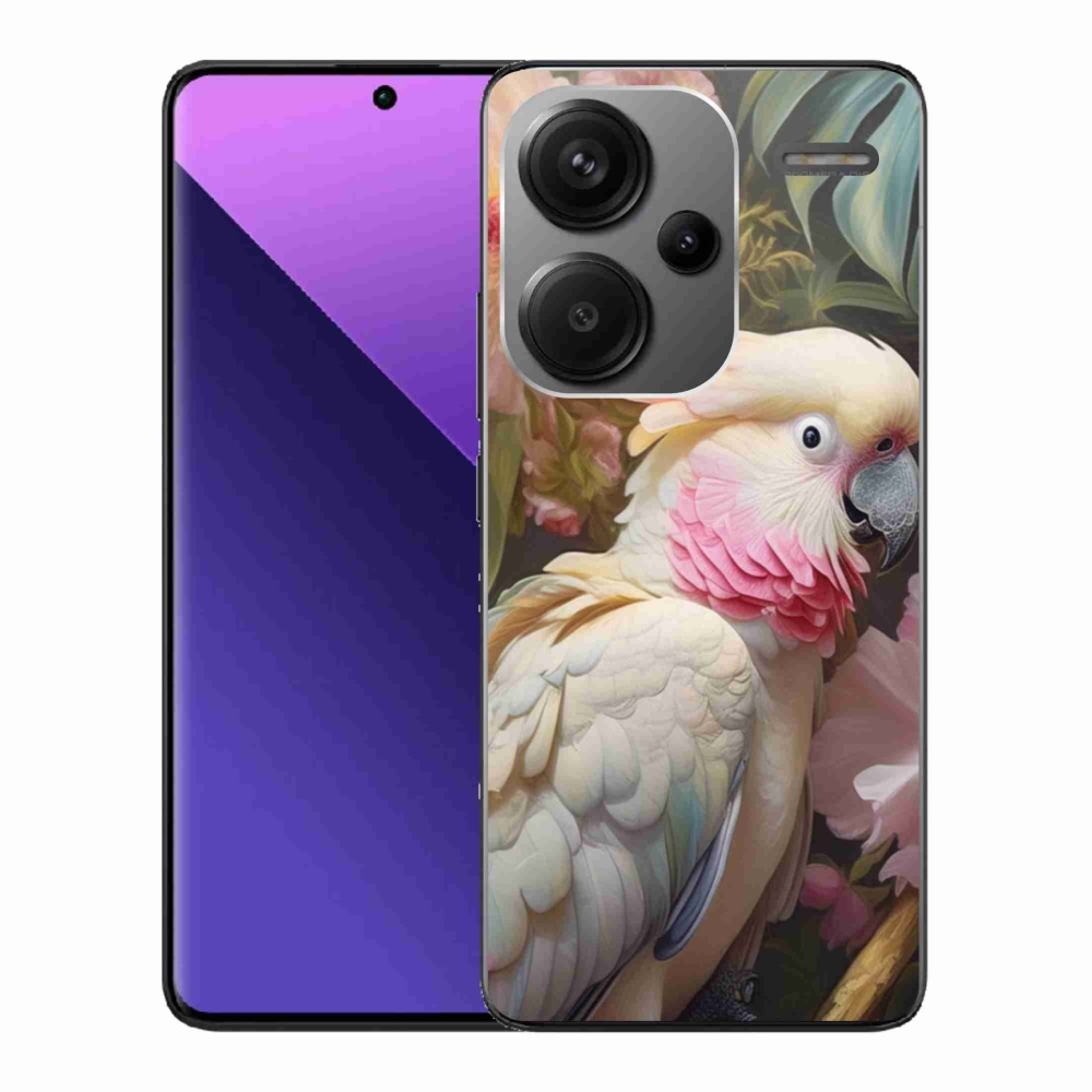 Gélový kryt mmCase na Xiaomi Redmi Note 13 Pro+ 5G - papagáj kakadu ružový 2