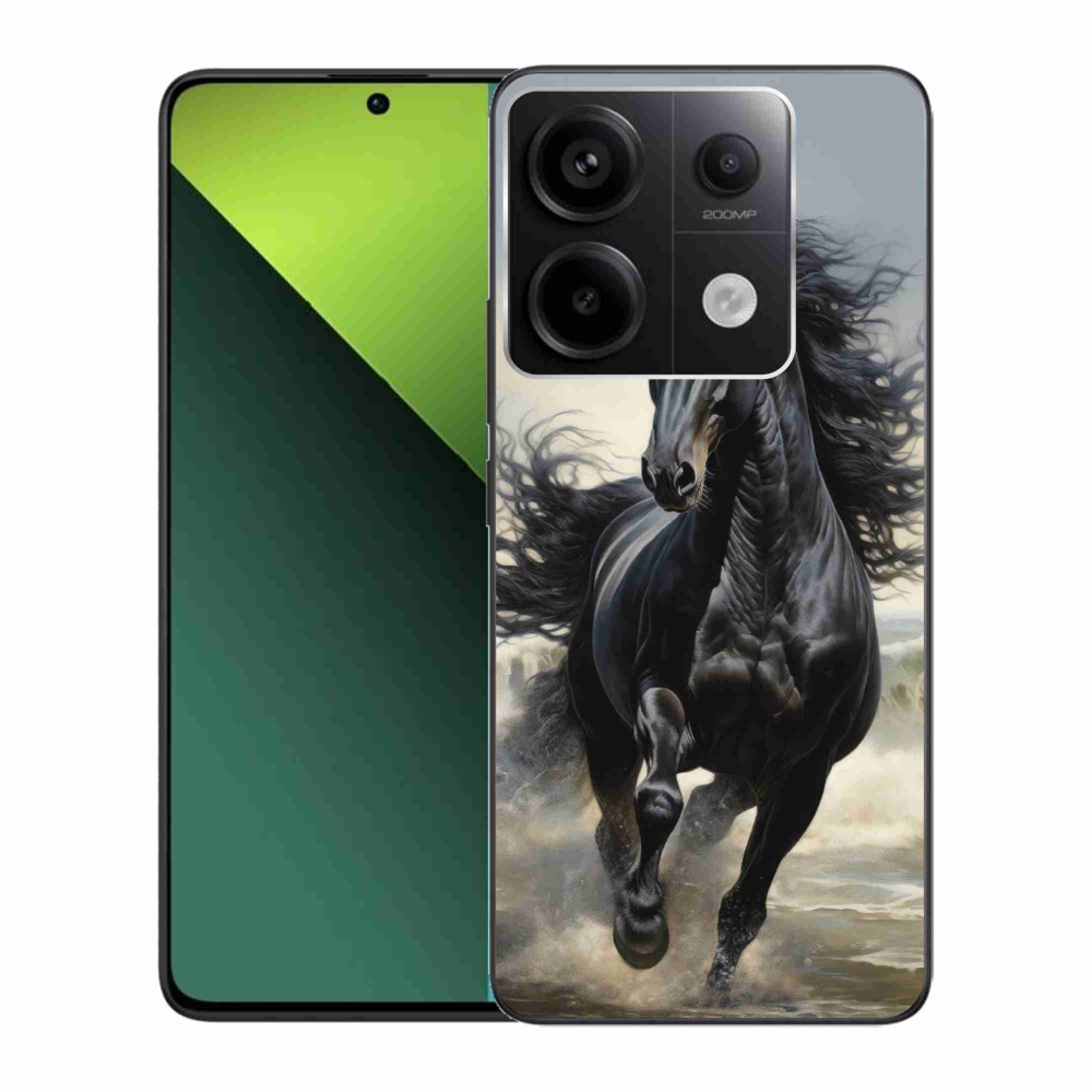 Gélový kryt mmCase na Xiaomi Redmi Note 13 Pre 5G/Poco X6 5G - bežiaci čierny kôň