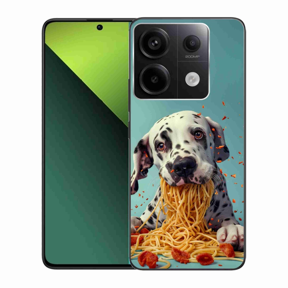 Gélový kryt mmCase na Xiaomi Redmi Note 13 Pre 5G/Poco X6 5G - dalmatín a špagety