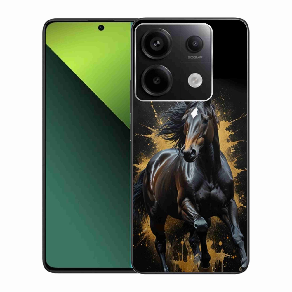 Gélový kryt mmCase na Xiaomi Redmi Note 13 Pre 5G/Poco X6 5G - elegantný čierny žrebec