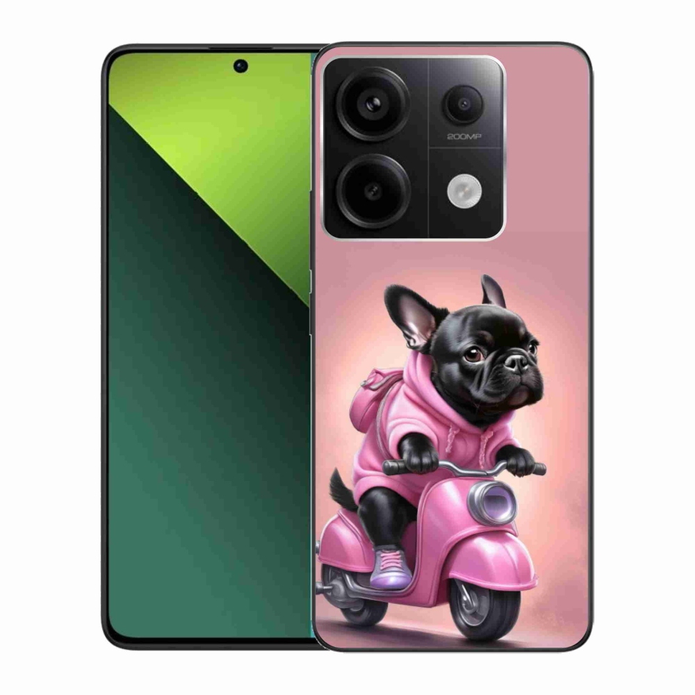 Gélový kryt mmCase na Xiaomi Redmi Note 13 Pro 5G/Poco X6 5G - francúzsky buldoček na skútri