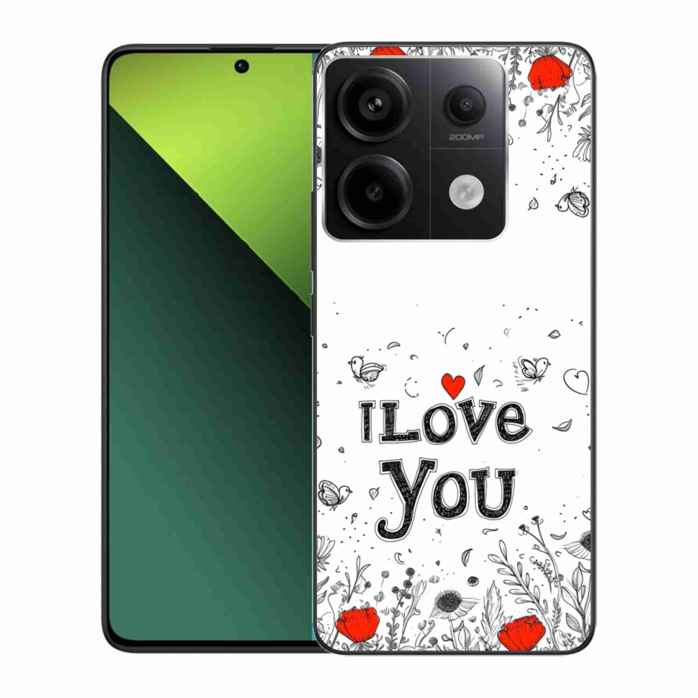 Gélový kryt mmCase na Xiaomi Redmi Note 13 Pro 5G/Poco X6 5G - I love you biele pozadie