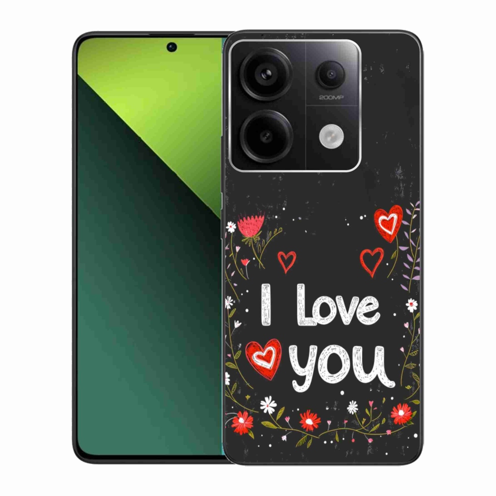 Gélový kryt mmCase na Xiaomi Redmi Note 13 Pro 5G/Poco X6 5G - I love you čierne pozadie