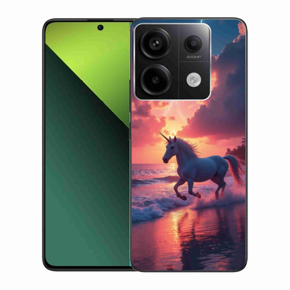 Gélový kryt mmCase na Xiaomi Redmi Note 13 Pro 5G/Poco X6 5G - jednorožec na pláži