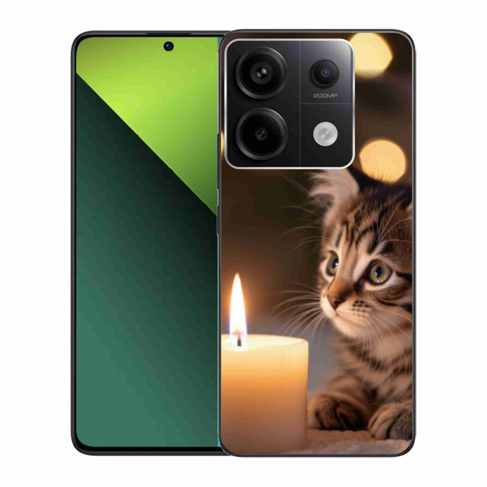 Gélový kryt mmCase na Xiaomi Redmi Note 13 Pro 5G/Poco X6 5G - mačiatko a sviečka