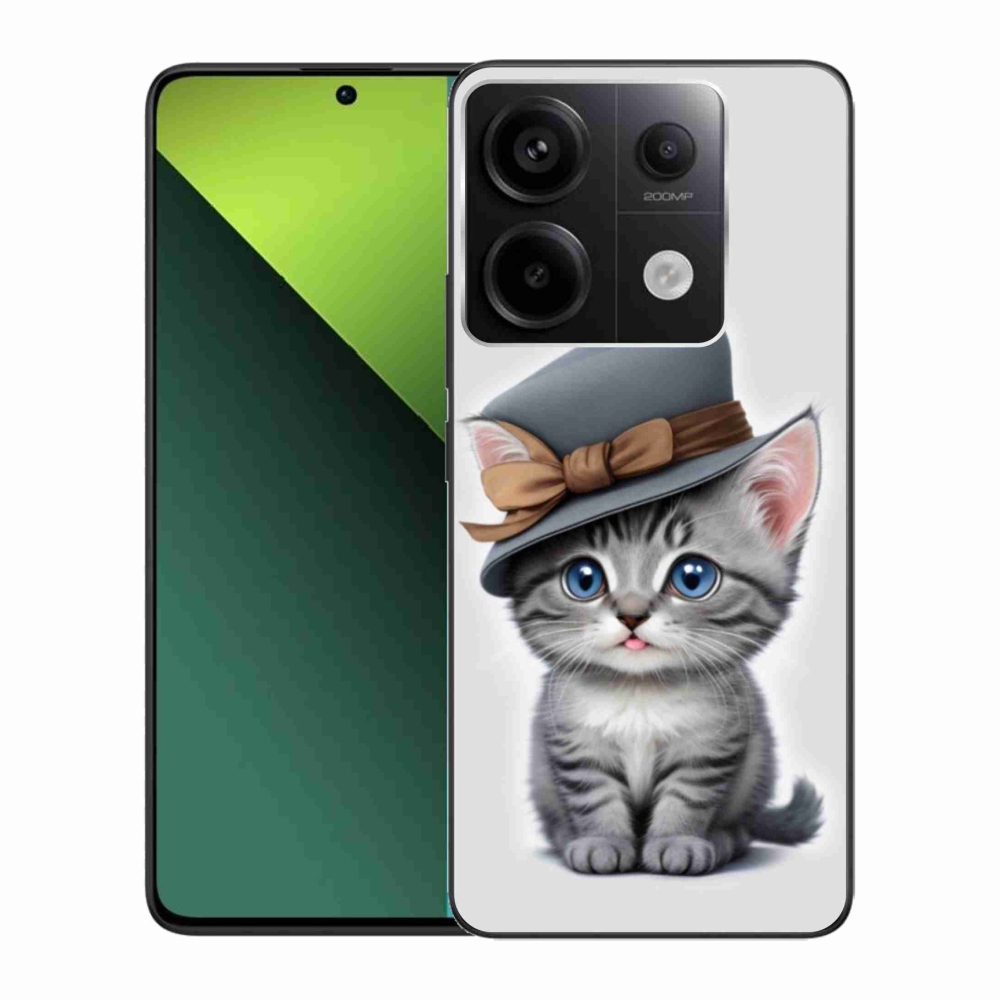 Gélový kryt mmCase na Xiaomi Redmi Note 13 Pro 5G/Poco X6 5G - mačiatko s klobúkom