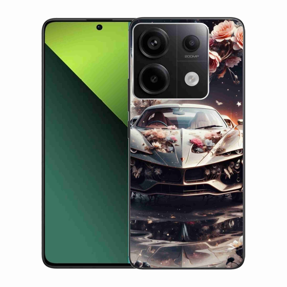 Gélový kryt mmCase na Xiaomi Redmi Note 13 Pro 5G/Poco X6 5G - kvetinové šProtové vozidlo