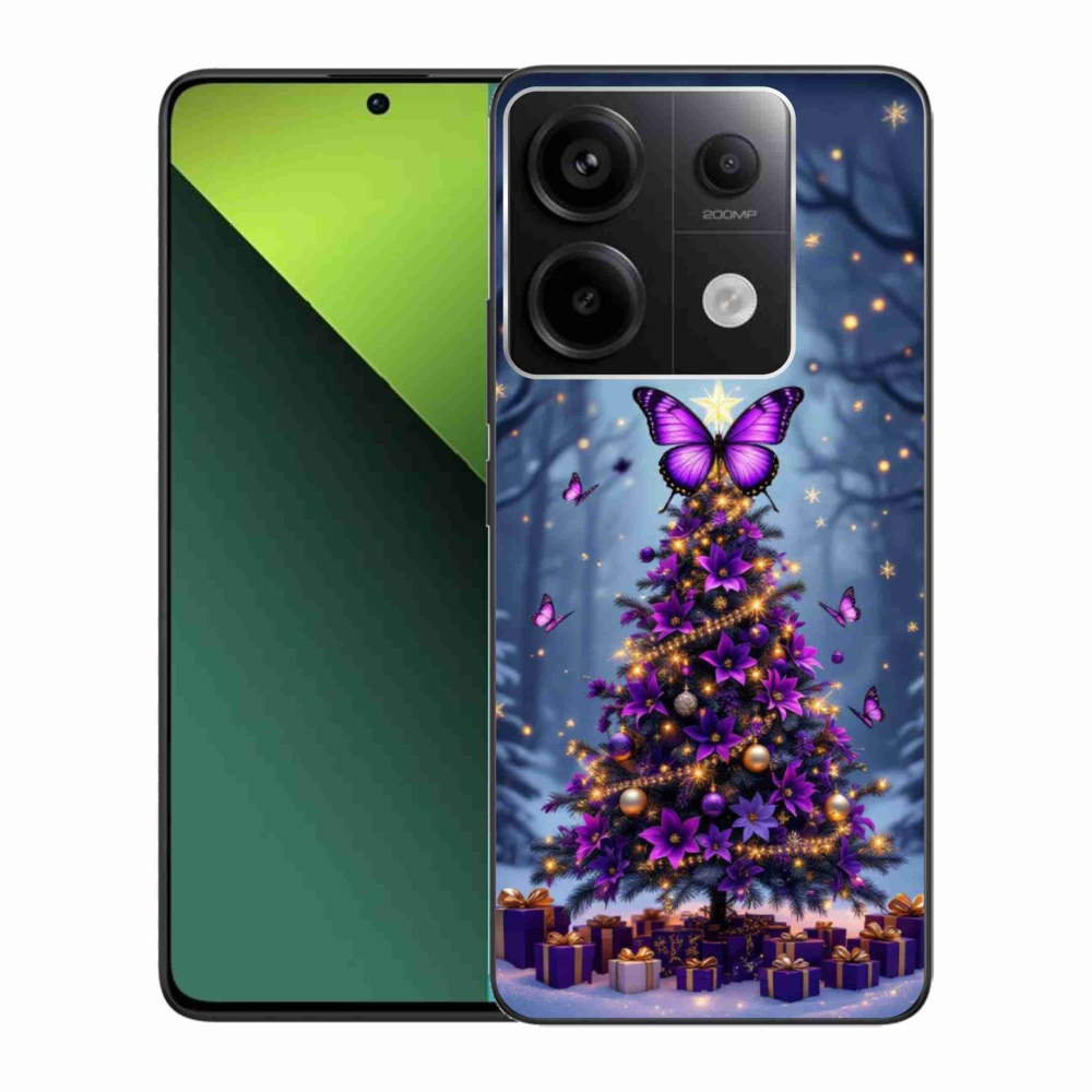 Gélový kryt mmCase na Xiaomi Redmi Note 13 Pre 5G/Poco X6 5G - motýlí vianočný stromček