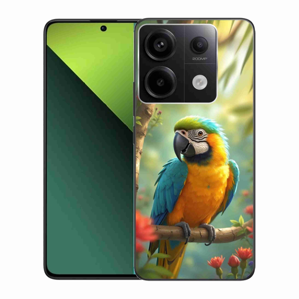 Gélový kryt mmCase na Xiaomi Redmi Note 13 Pre 5G/Poco X6 5G - papagáj ara modrožltá