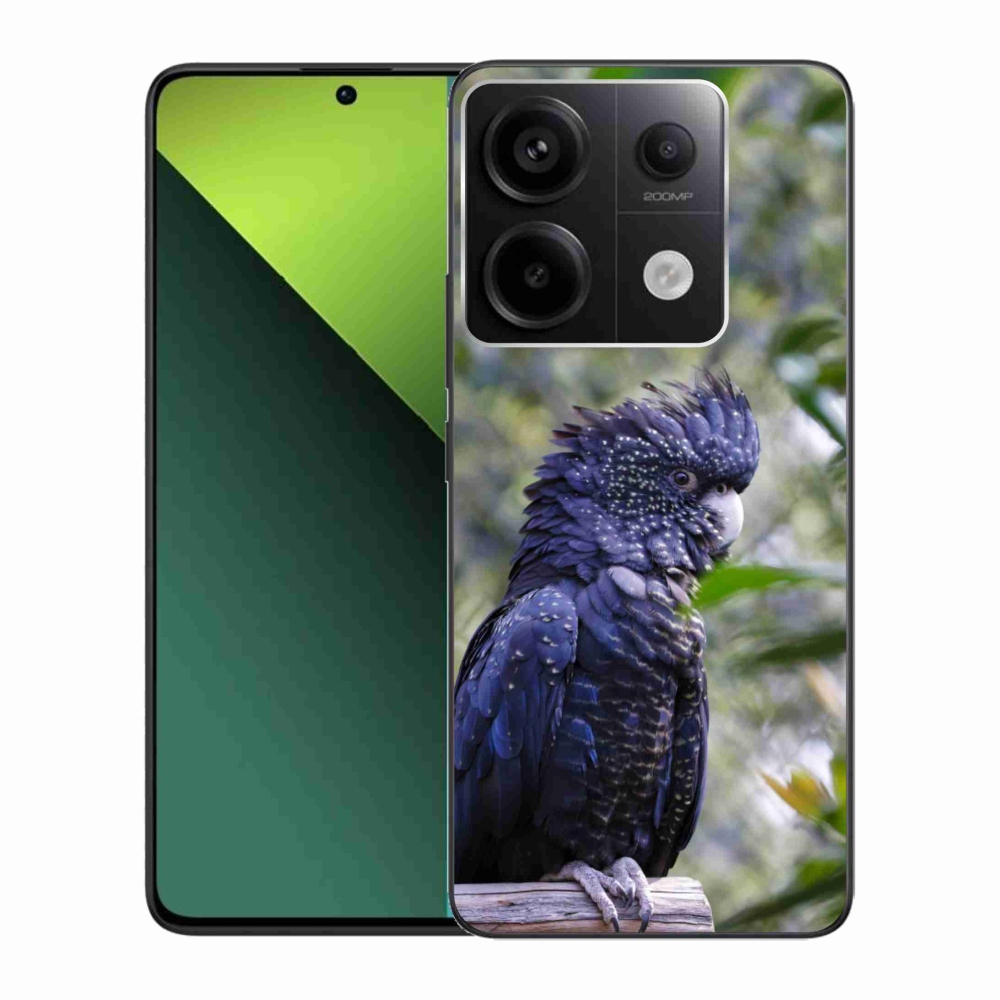 Gélový kryt mmCase na Xiaomi Redmi Note 13 Pre 5G/Poco X6 5G - papagáj kakadu čierny