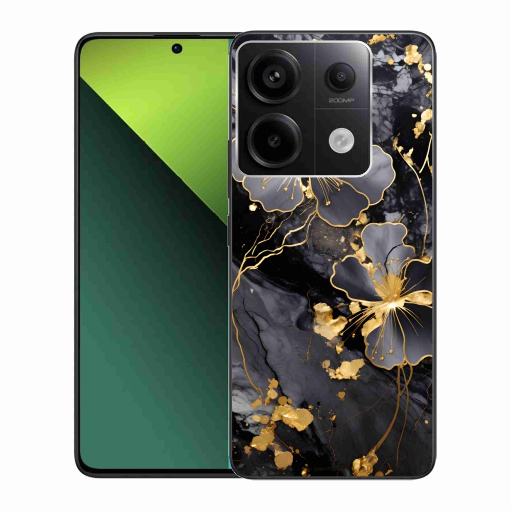 Gélový kryt mmCase na Xiaomi Redmi Note 13 Pro 5G/Poco X6 5G - zlaté kvety