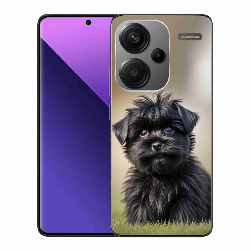Gélový kryt mmCase na Xiaomi Redmi Note 13 Pro+ 5G - roztomilý čierny psík