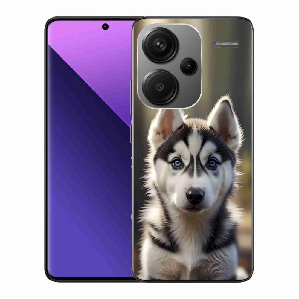 Gélový kryt mmCase na Xiaomi Redmi Note 13 Pro+ 5G - roztomilý sibírsky husky