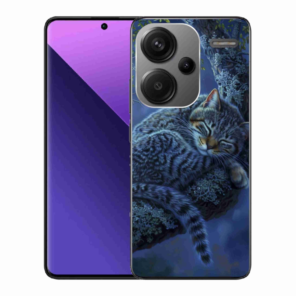 Gélový kryt mmCase na Xiaomi Redmi Note 13 Pro+ 5G - spiaca mačka