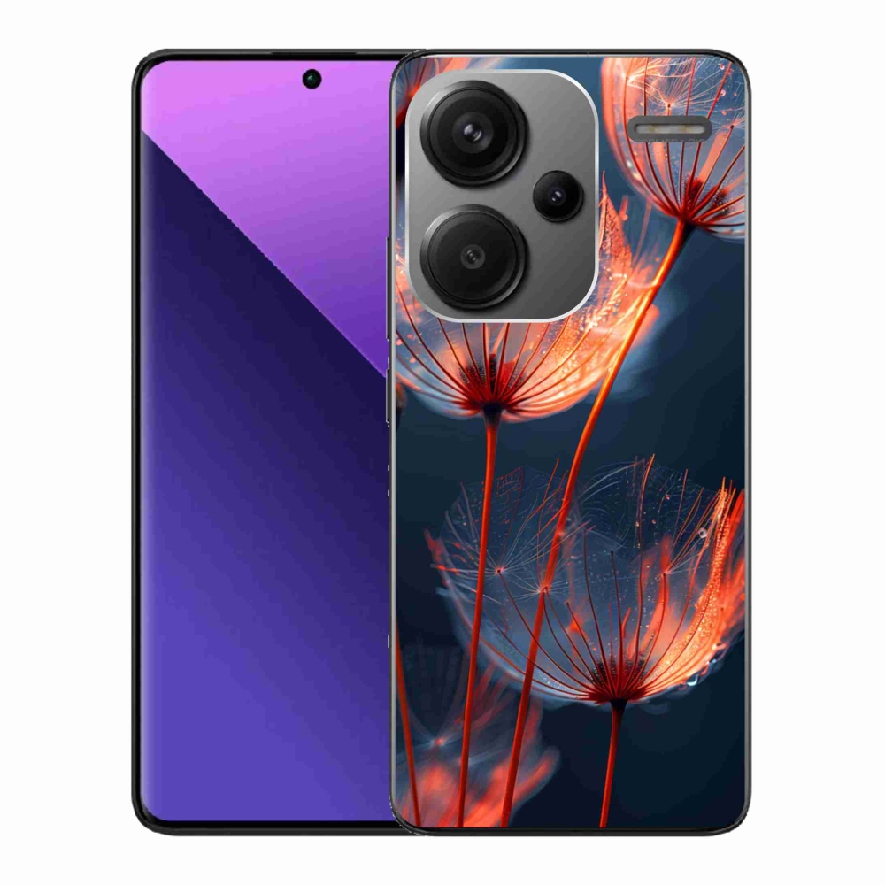 Gélový kryt mmCase na Xiaomi Redmi Note 13 Pro+ 5G - svetielkujúce páperie