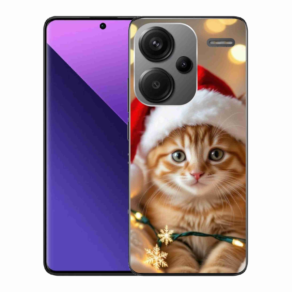 Gélový kryt mmCase na Xiaomi Redmi Note 13 Pro+ 5G - vianočné mačiatko