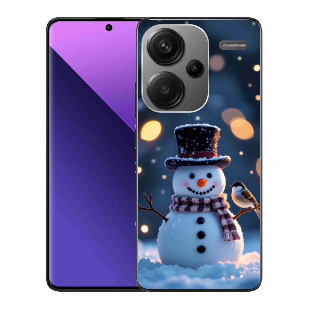 Gélový kryt mmCase na Xiaomi Redmi Note 13 Pro+ 5G - vianočný snehuliak