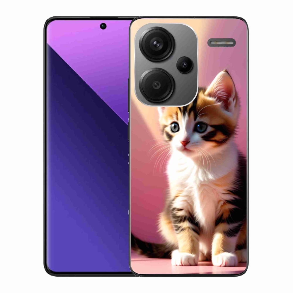 Gélový kryt mmCase na Xiaomi Redmi Note 13 Pro+ 5G - zvedavé mačiatko 2