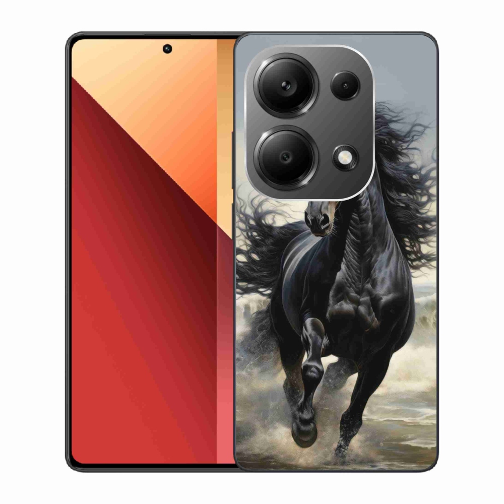 Gélový kryt mmCase na Xiaomi Redmi Note 13 Pro/Poco M6 Pro - bežiaci čierny kôň