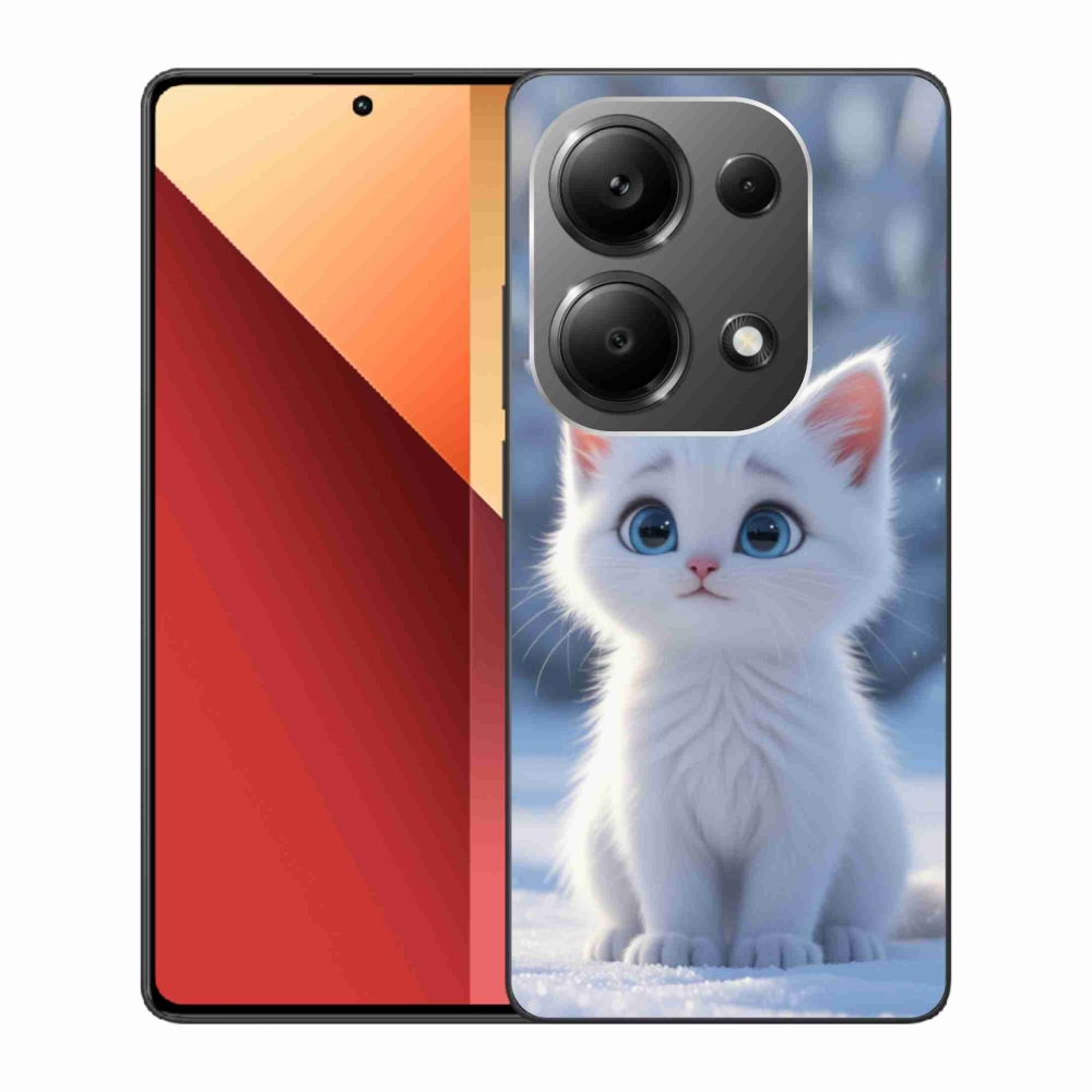 Gélový kryt mmCase na Xiaomi Redmi Note 13 Pro/Poco M6 Pro - biele mačiatko 3