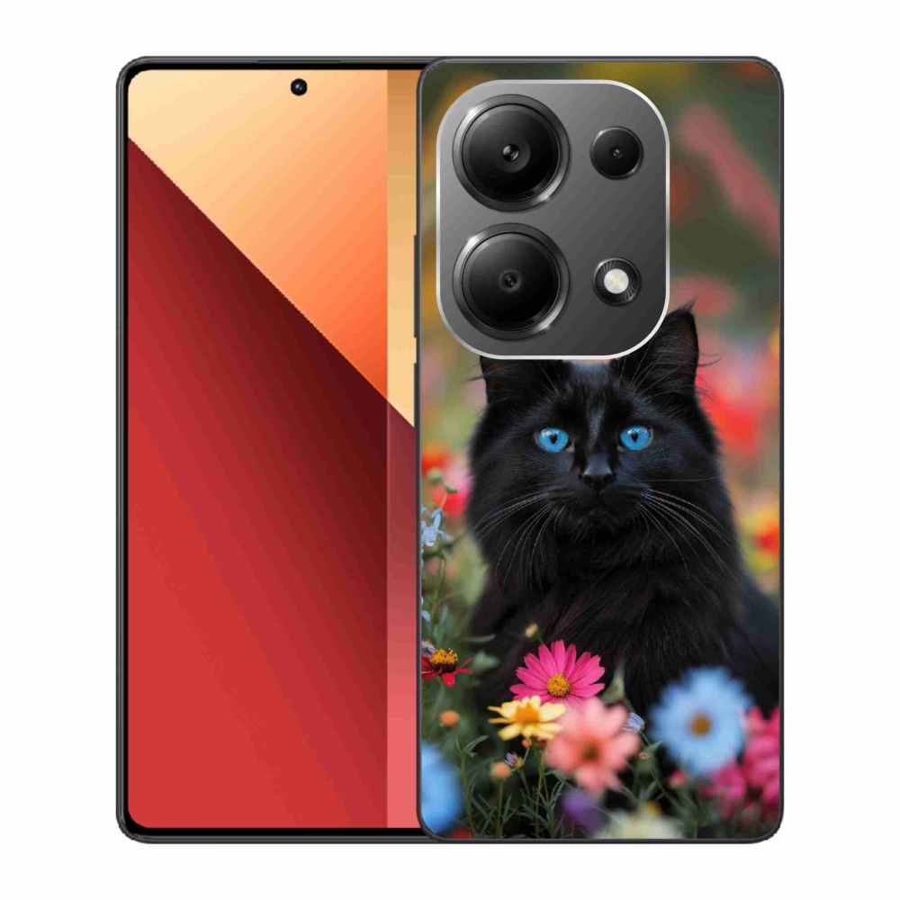 Gélový kryt mmCase na Xiaomi Redmi Note 13 Pro/Poco M6 Pro - čierne mačiatko 4