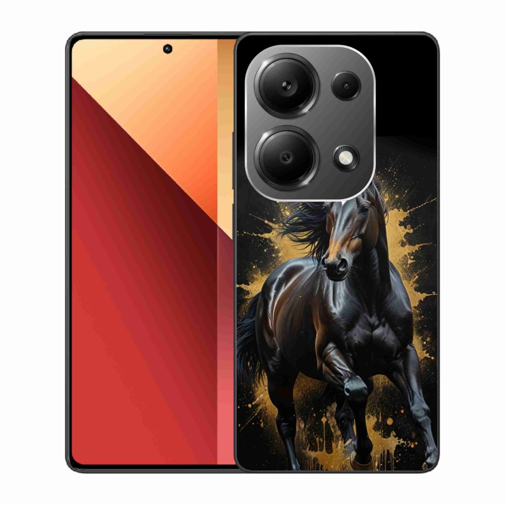 Gélový kryt mmCase na Xiaomi Redmi Note 13 Pro/Poco M6 Pro - elegantný čierny žrebec