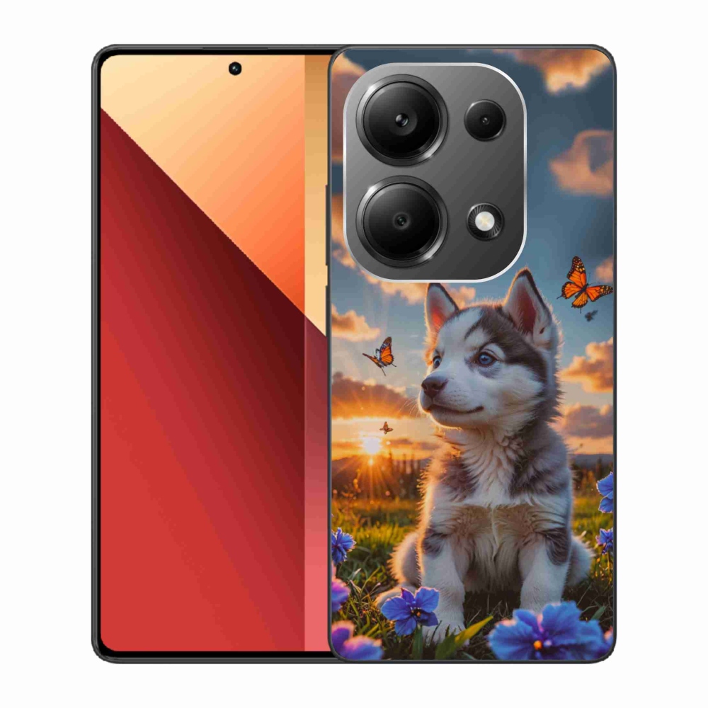 Gélový kryt mmCase na Xiaomi Redmi Note 13 Pro/Poco M6 Pro - husky pri západe slnka