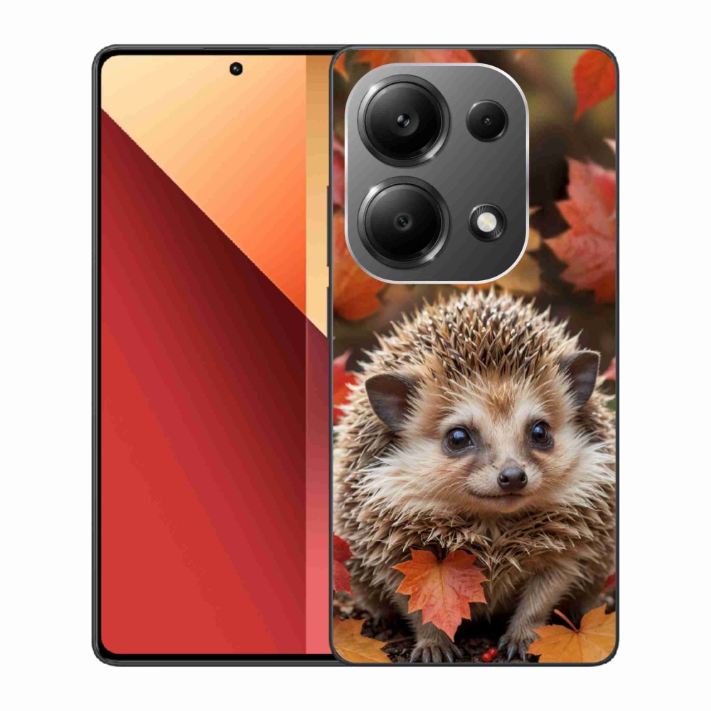 Gélový kryt mmCase na Xiaomi Redmi Note 13 Pro/Poco M6 Pro - ježko v lístia