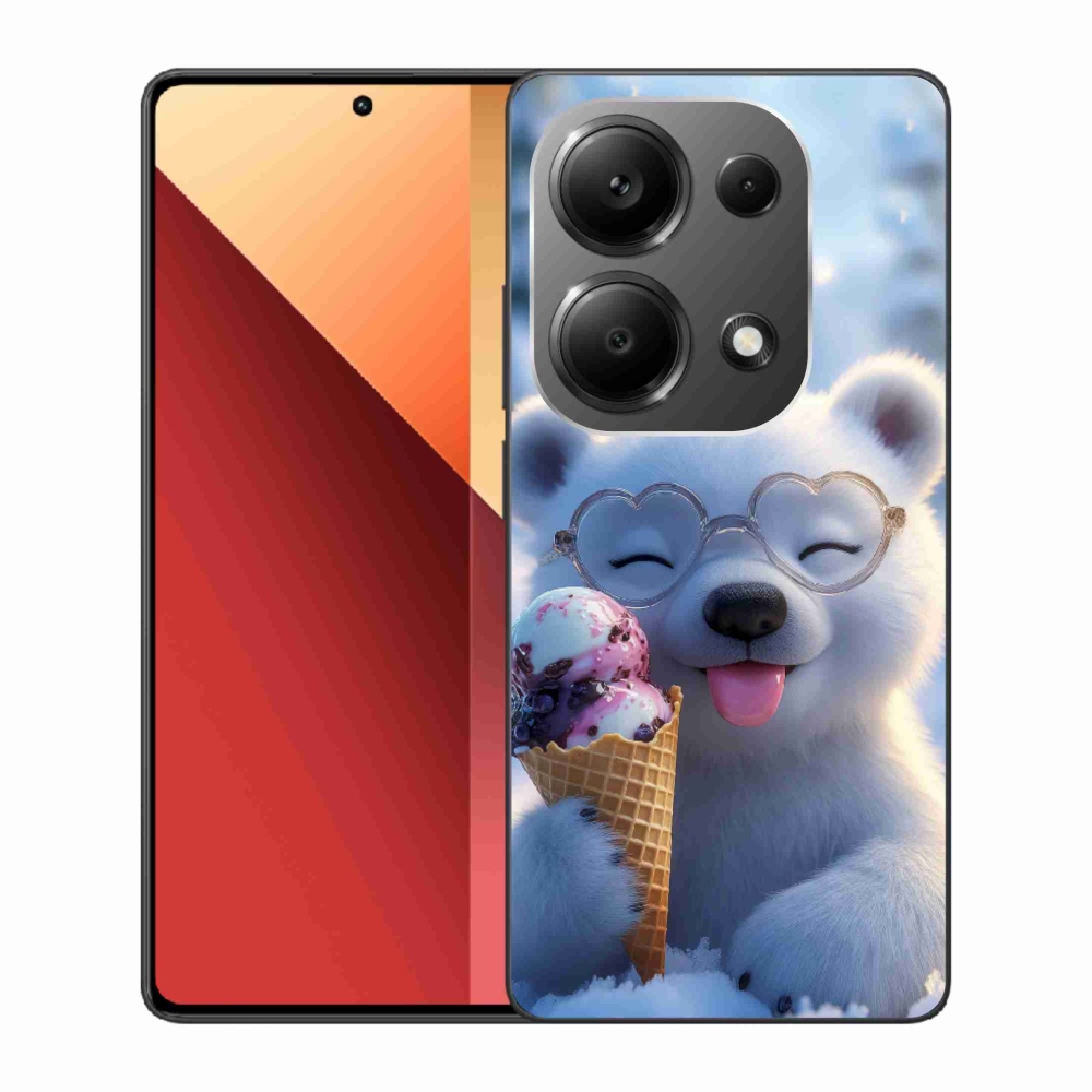 Gélový kryt mmCase na Xiaomi Redmi Note 13 Pro/Poco M6 Pro - medvedík so zmrzlinou