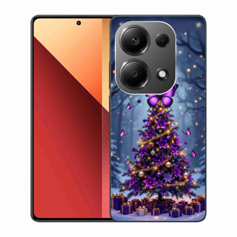 Gélový kryt mmCase na Xiaomi Redmi Note 13 Pro/Poco M6 Pro - motýlí vianočný stromček