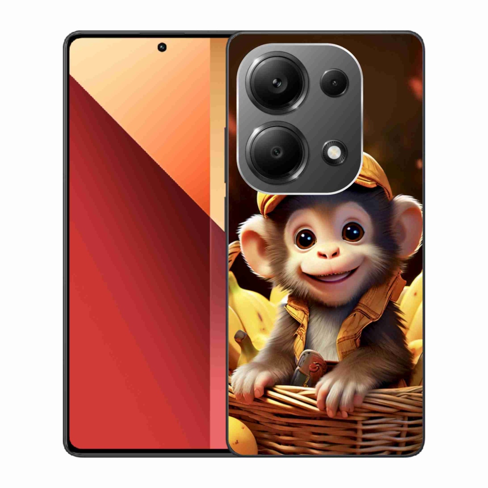Gélový kryt mmCase na Xiaomi Redmi Note 13 Pro/Poco M6 Pro - opice v košíku