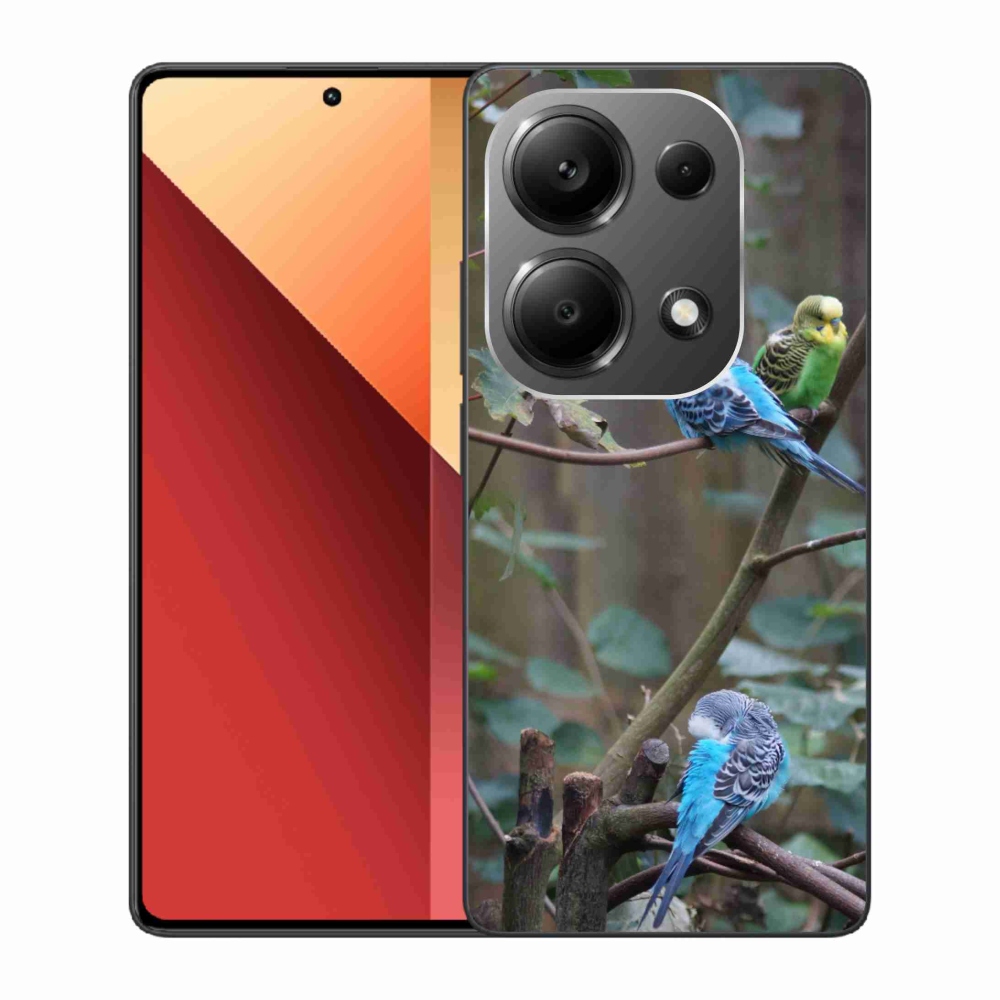 Gélový kryt mmCase na Xiaomi Redmi Note 13 Pro/Poco M6 Pro - papagáje na vetve