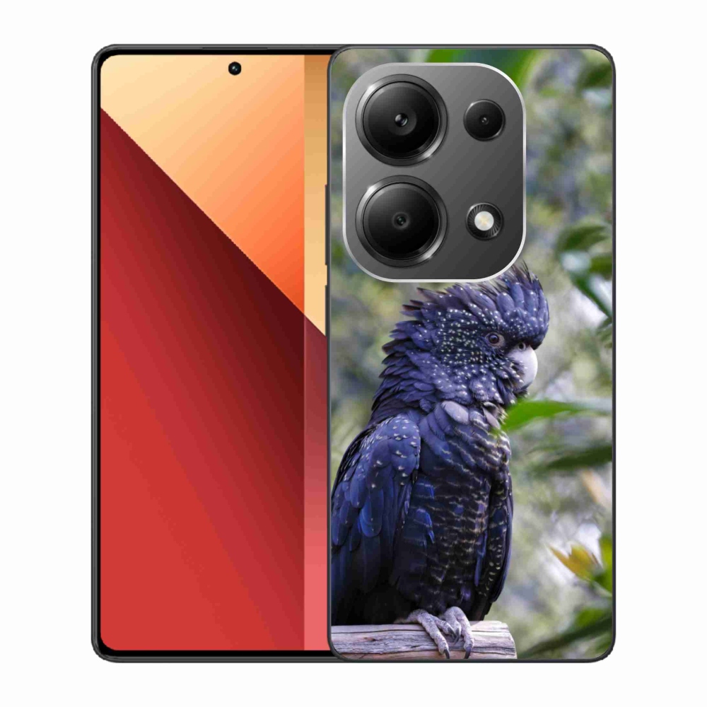 Gélový kryt mmCase na Xiaomi Redmi Note 13 Pro/Poco M6 Pro - papagáj kakadu čierny